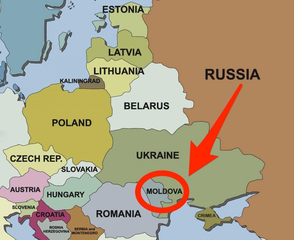 Moldavien karta - Karta över Moldavien (Östra Europa - Europa)