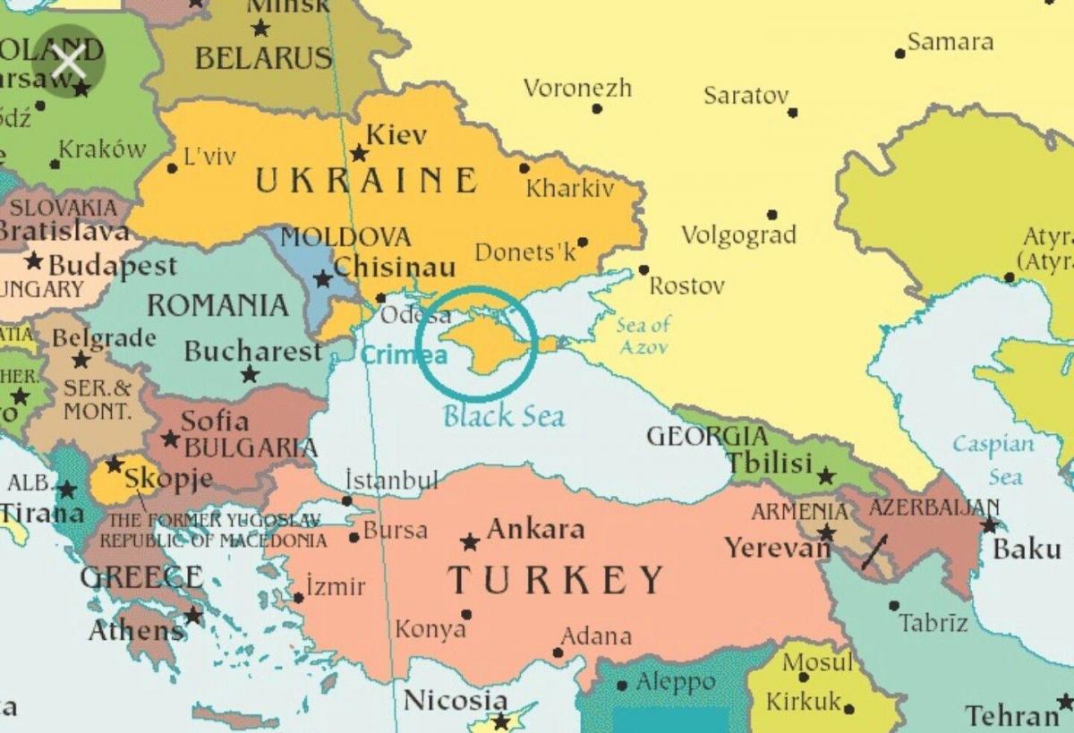 karta över Moldavien och omgivande länder