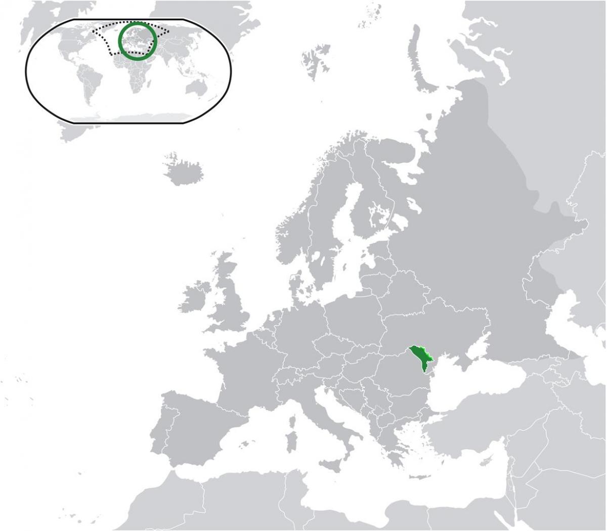 Moldavien plats på världskartan